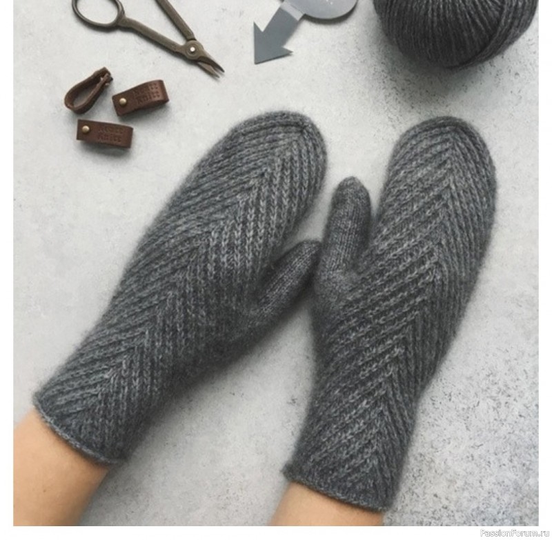 Красивые варежки. Описание