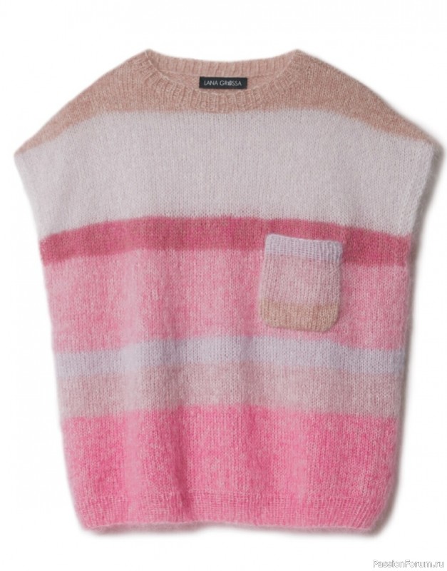 Топ нежной расцветки. Описание