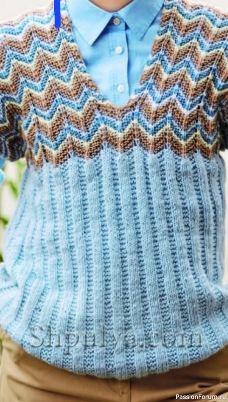 Жилет с узорчатой кокеткой. Схема