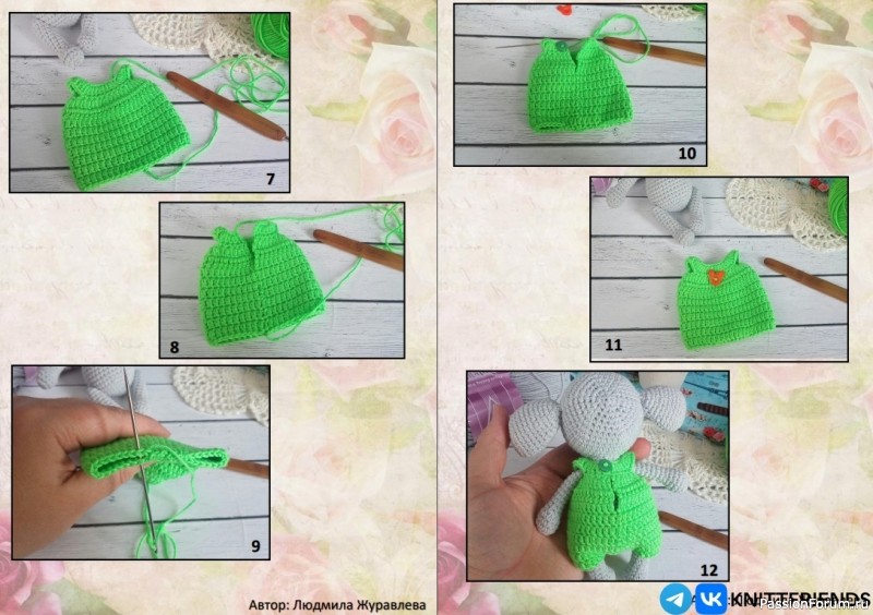 Мышонок в комбинезончике крючком. МК