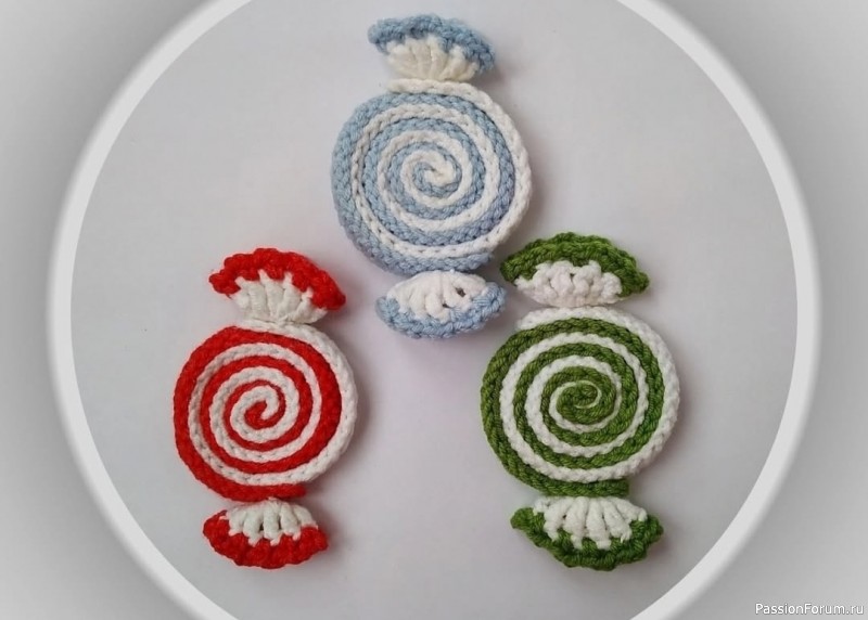 Конфетки крючком. Описание