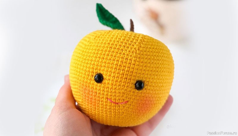 Яблоко крючком. МК Ольга kimolya_toys