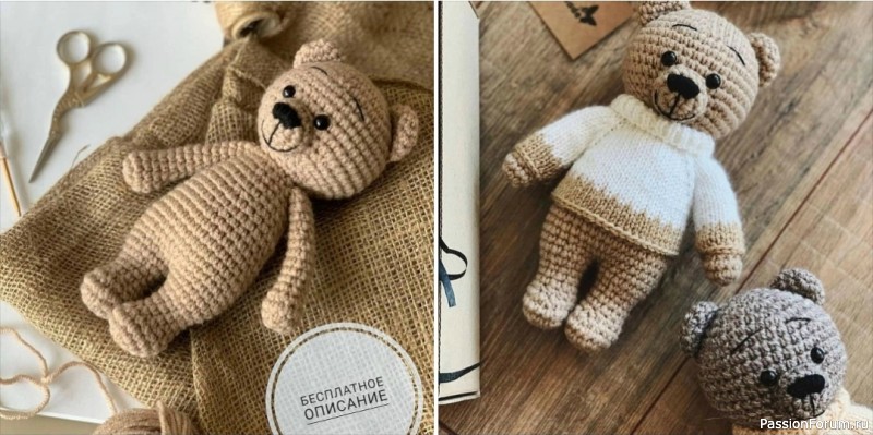 Мишки Саймона крючком. МК