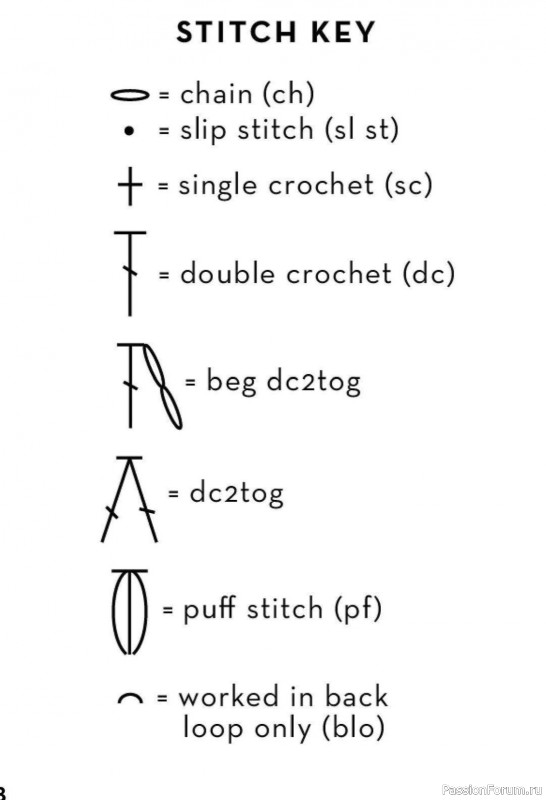Асимметричный блузон крючком. Схемы