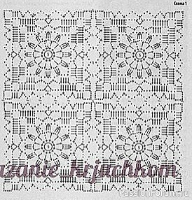 Ажурный жакет крючком. Схема