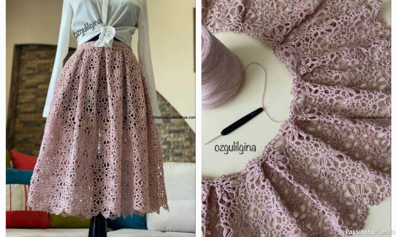 Юбка из ленточного кружева. Схема