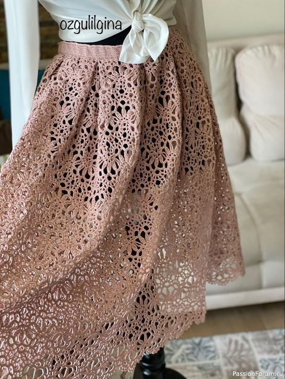 Юбка из ленточного кружева. Схема