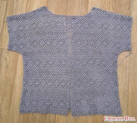 Летний жакет филейным узором