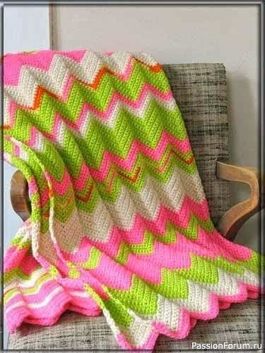 Плед «Зигзаг». Схема