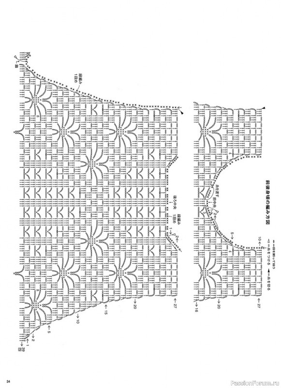 Жилет крючком. Схема