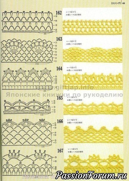 Коллекция бордюров. Схемы