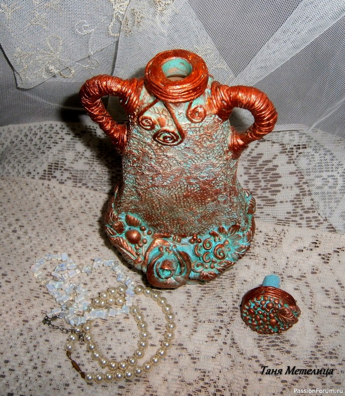 Декоративная бутылка &quot;Мятная&quot;.