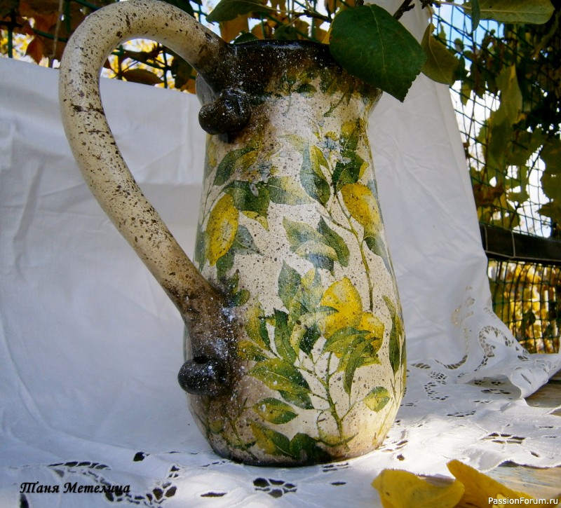 Кувшин или ваза из пластикового флакона. МК.