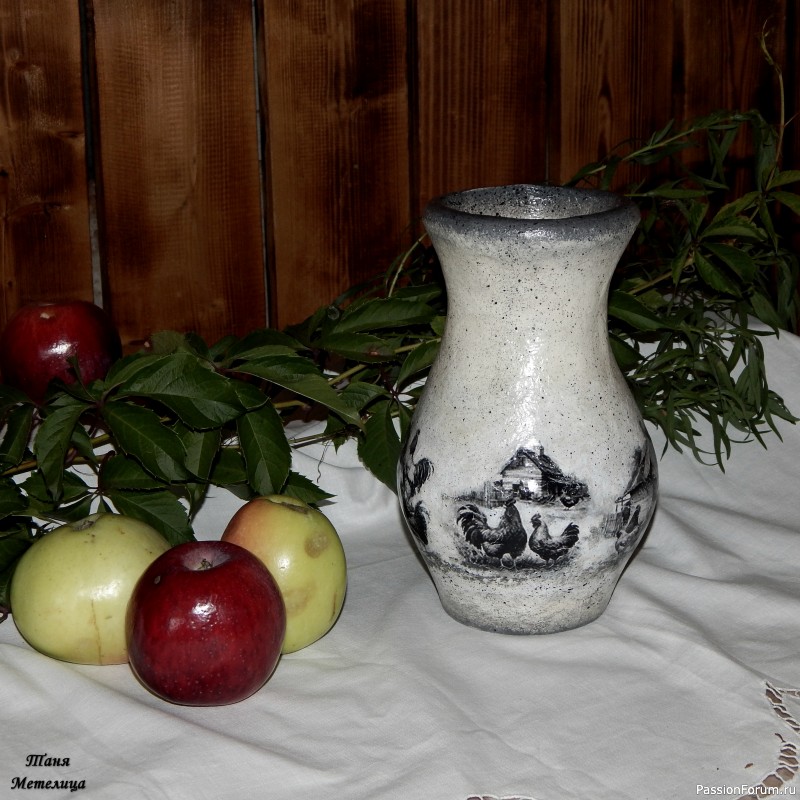 Кувшин или ваза из пластикового флакона. МК.