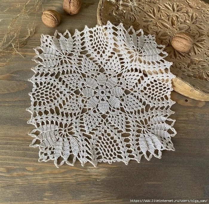 Салфетки плоские четырёхугольные. Схемы