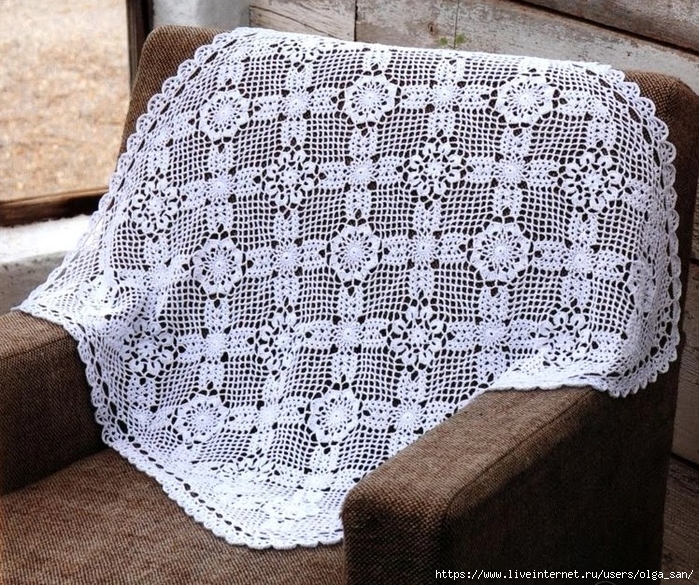 Салфетки плоские четырёхугольные. Схемы