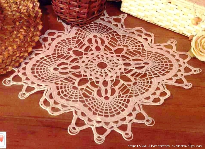 Салфетки плоские четырёхугольные. Схемы