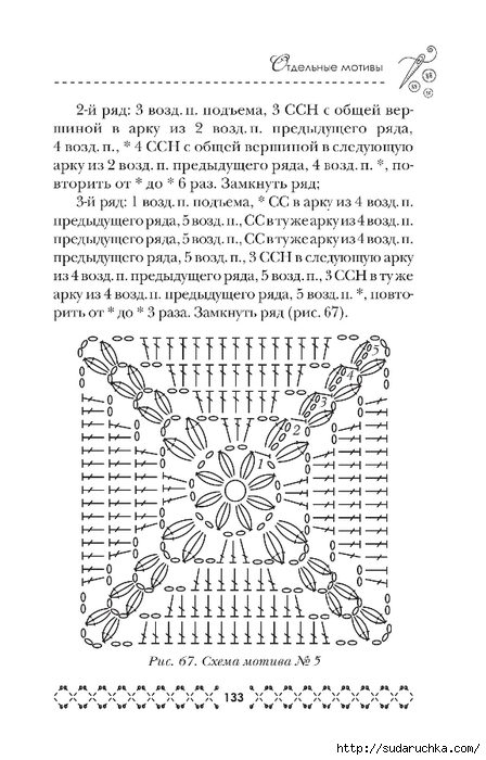 &quot;Великолепная коллекция узоров для вязания крючком&quot;. Книга по вязанию. Часть 1. (продолжение)