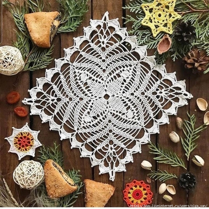 Салфетки плоские четырёхугольные. Схемы