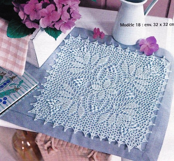 Салфетки плоские четырёхугольные. Схемы