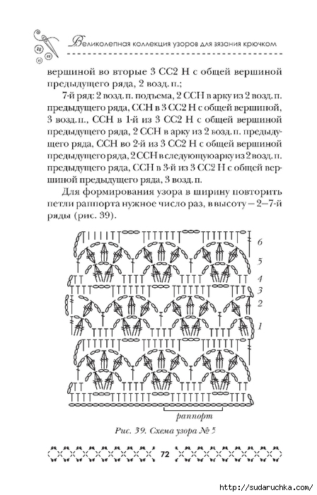 &quot;Великолепная коллекция узоров для вязания крючком&quot;. Книга по вязанию. Часть 1. (продолжение)