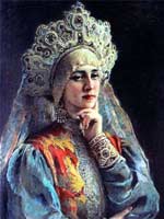 Русский костюм в живописи.