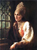 Русский костюм в живописи.