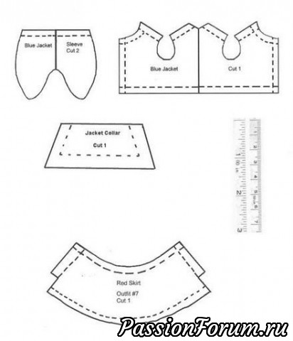 Выкройки одежды для маленьких кукол