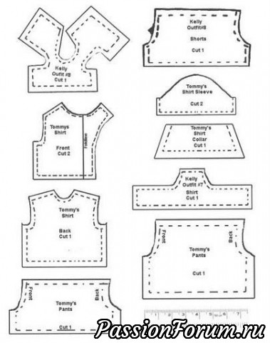 Выкройки одежды для маленьких кукол