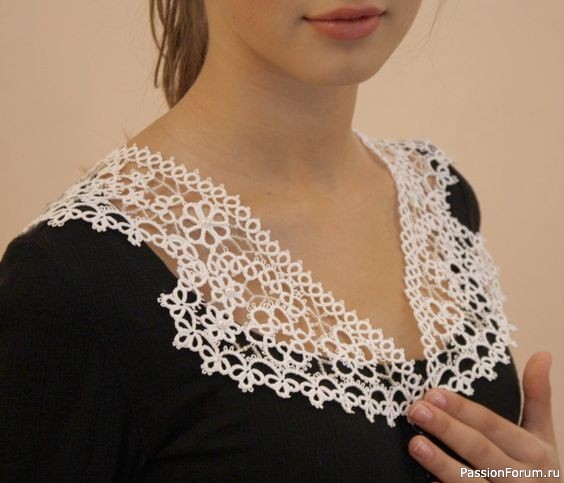Воротнички. Фриволите.