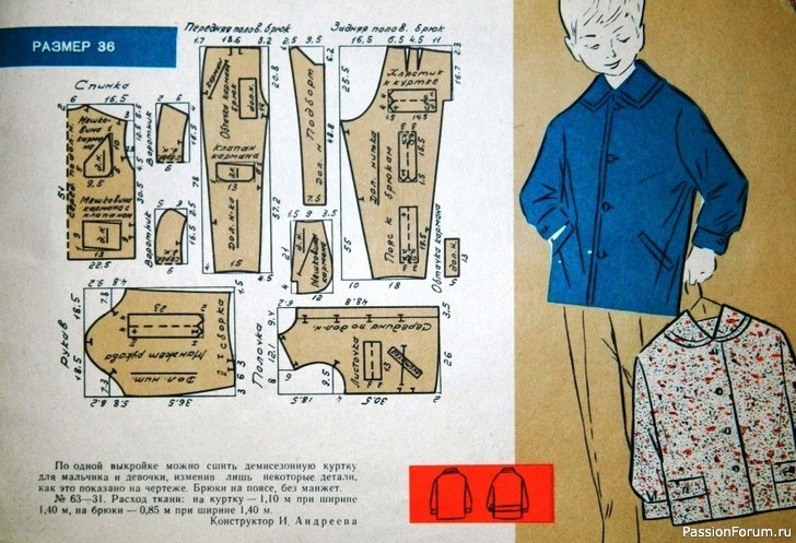 Детское платья с чертежами кроя. 1963. Ретро-мода