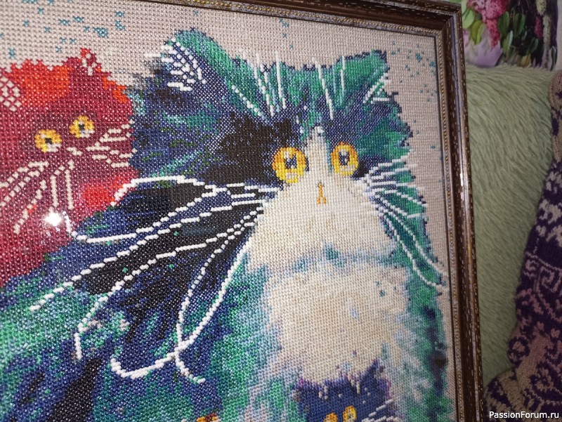 Вышивка КОТЫ