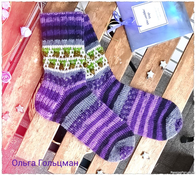 Носочки под Новогоднюю ëлочку