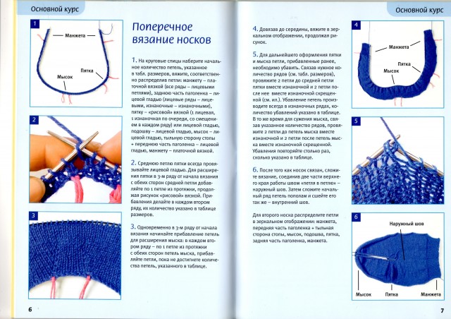 Сканы книги Вяжем носки. "Техника поперечного вязания"