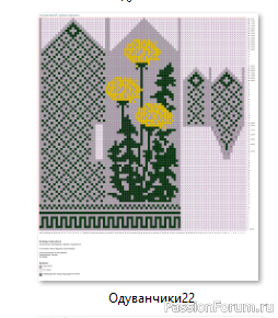 ​Жаккард. Варежки &quot;Одуванчики&quot; Схемы