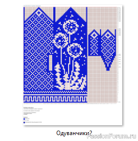 ​Жаккард. Варежки &quot;Одуванчики&quot; Схемы