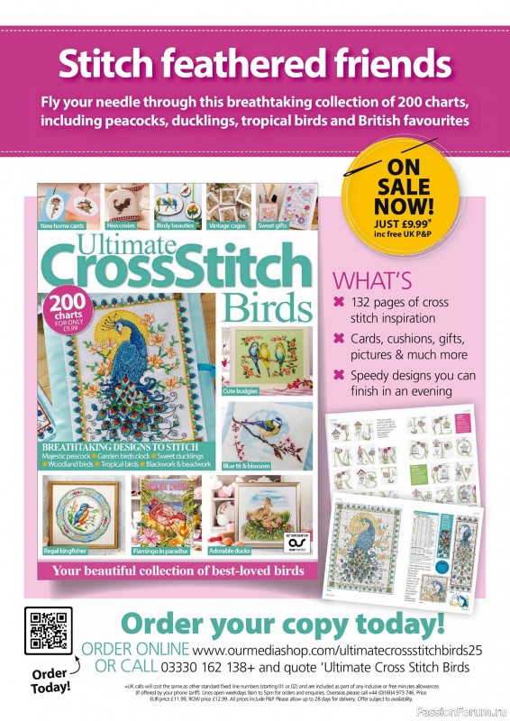 Коллекция вышивки в журнале «Ultimate CrossStitch Faries - November 2025»