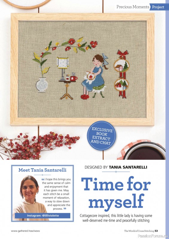 Коллекция вышивки в журнале «The World of Cross Stitching №367 2025»