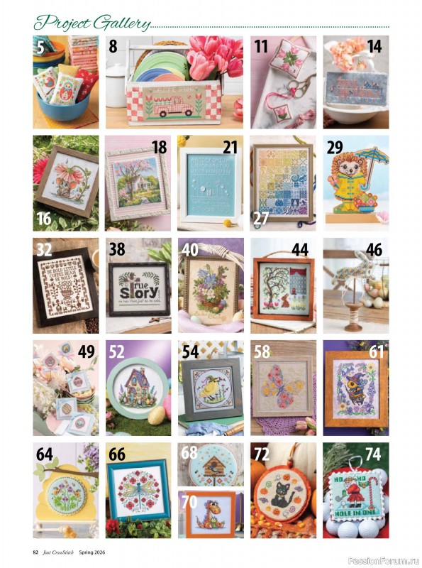 Коллекция вышивки в журнале &laquo;Just CrossStitch - Spring 2026&raquo;