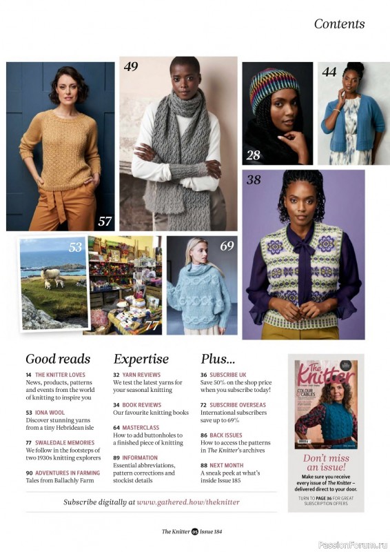 Вязаные модели спицами в журнале «The Knitter №184 2022»
