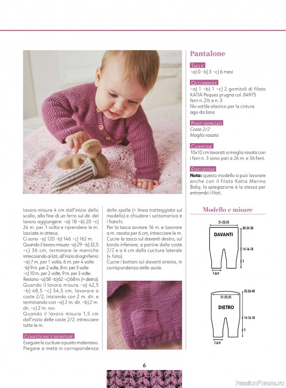 Вязаные модели для детей в журнале &laquo;Piu Maglia Bebe №6 2026&raquo;