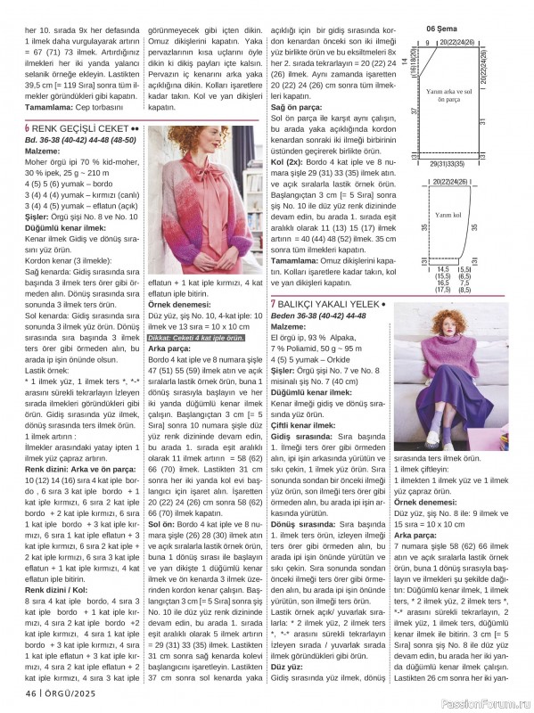 Вязаные модели в журнале «Burda Orgu №2 2025»