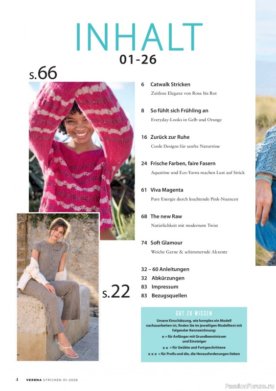 Вязаные модели в журнале &laquo;Verena Stricktrends №1 2026&raquo;