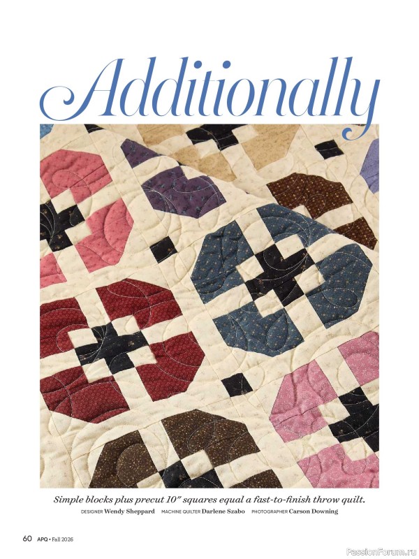 Коллекция проектов для рукодельниц в журнале «American Patchwork & Quilting №201 2026»