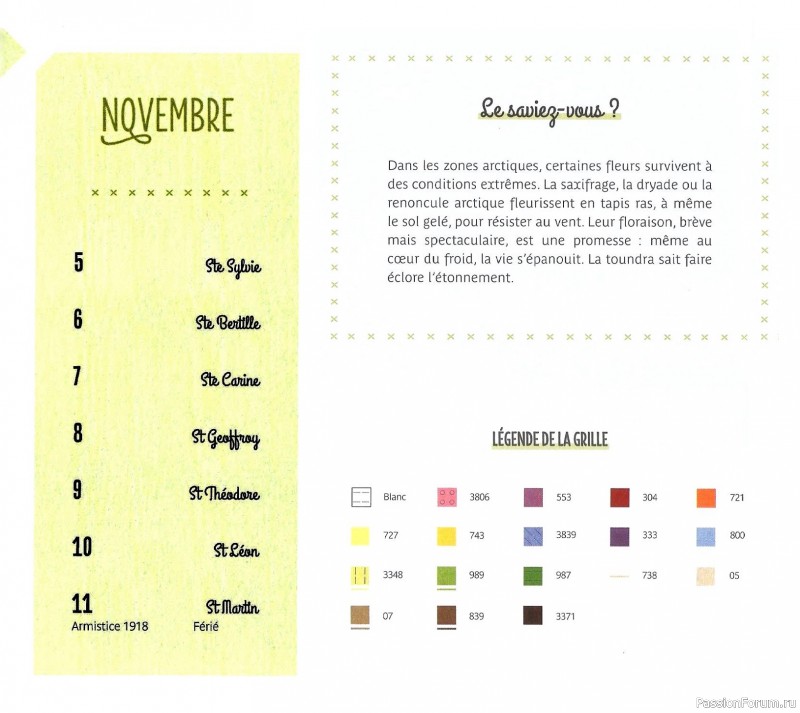 Коллекция вышивки в книге «Reves de fleurs - 2026»