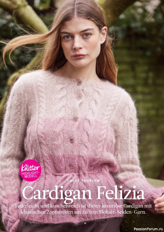Вязаные проекты спицами в журнале «The Knitter №84 2026 Germany»