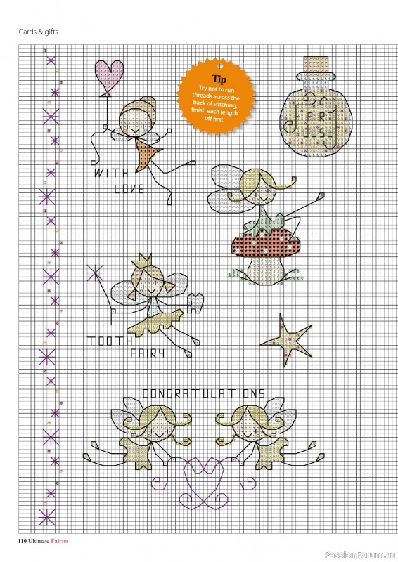 Коллекция вышивки в журнале «Ultimate CrossStitch Faries - November 2025»