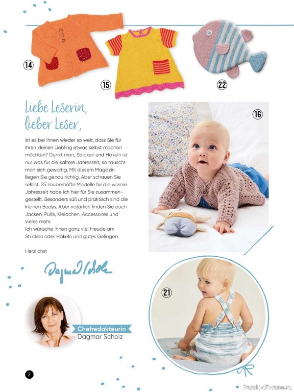 Вязаные модели для детей в журнале «Baby Maschenmode №54 2022»