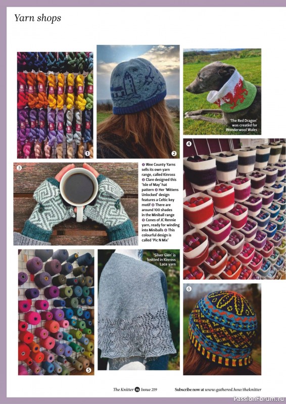 Вязаные проекты спицами в журнале «The Knitter №219 2025»