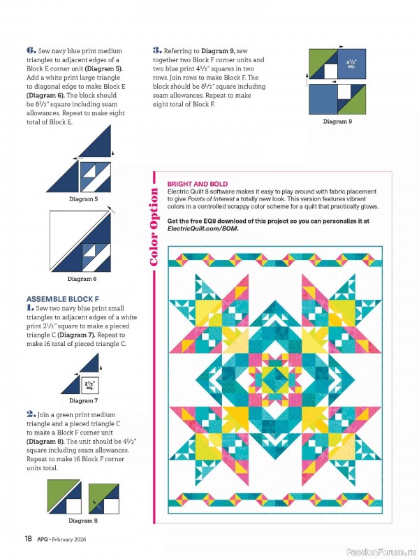 Коллекция проектов для рукодельниц в журнале «American Patchwork & Quilting №198 2025»